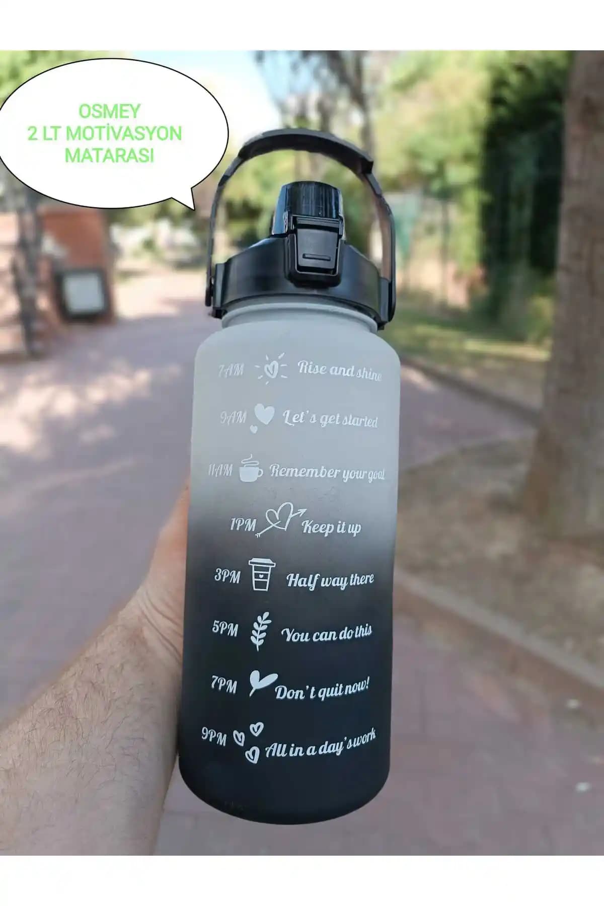 2000 ml Motivasyonel Su Matarası: Sağlıklı ve Pratik Kullanım İçin Tasarlandı