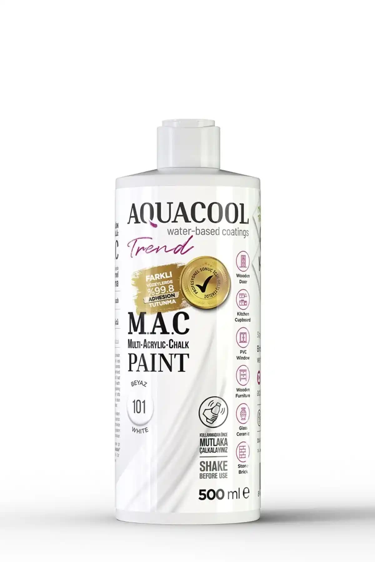 AQUA COOL Aquacool Trend Mac Beyaz 101: Çok Yönlü ve Çevre Dostu Yüzey Boyası