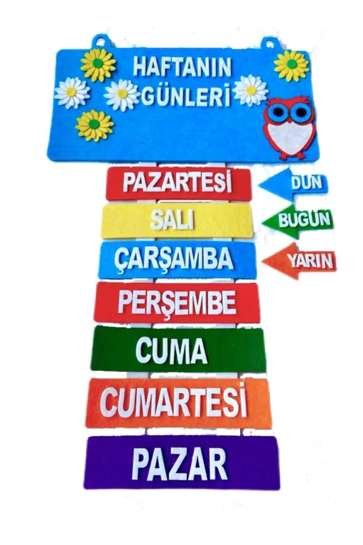 Aydede Oyunevi Haftanın Günleri Okul Öncesi Panosu Çocukların Öğrenme Sürecini Destekler