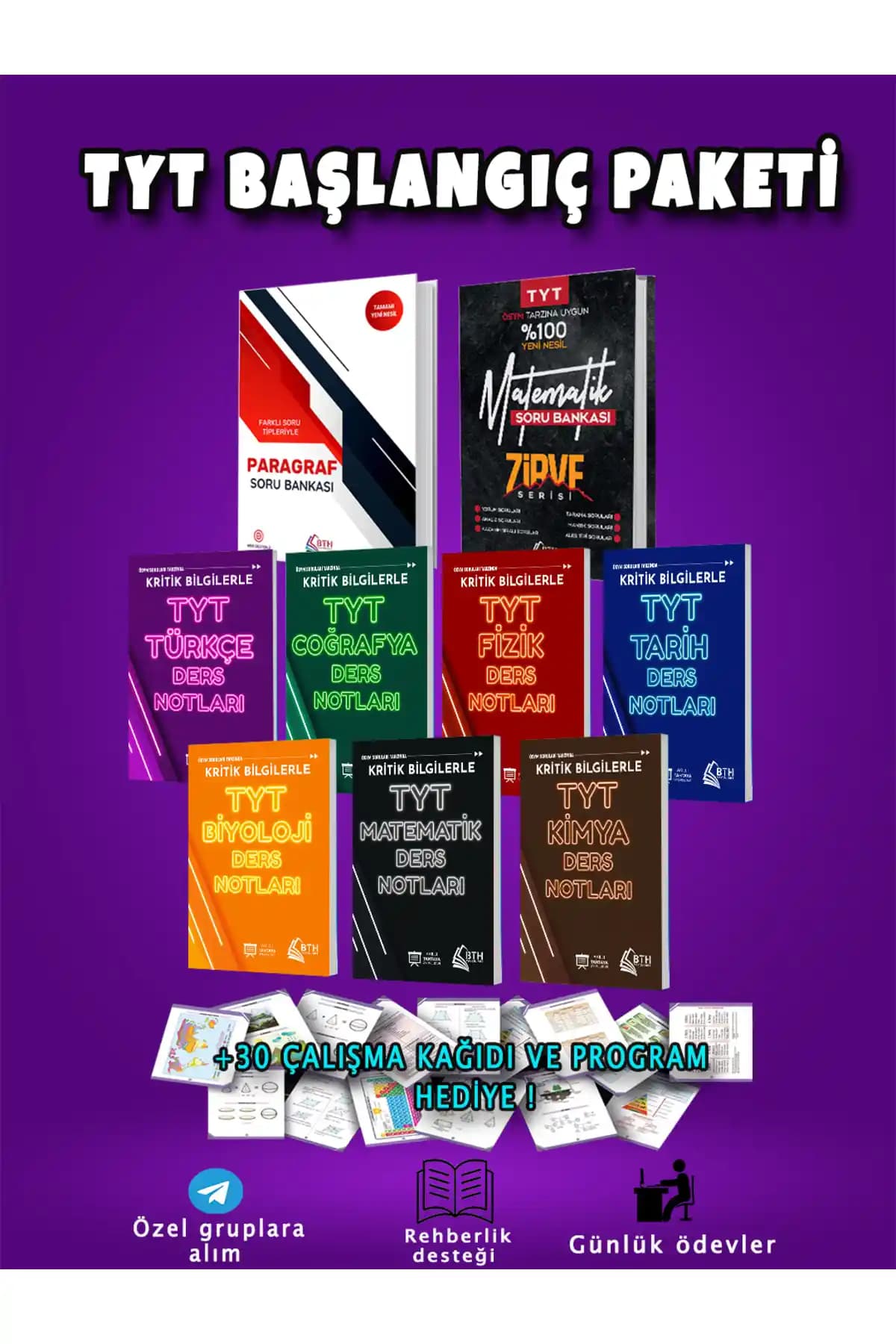 BTH Yayınları TYT Başlangıç ve TYT Bitirme Paketi 2024 Öğrencilere Kapsamlı Hazırlık Kaynağı