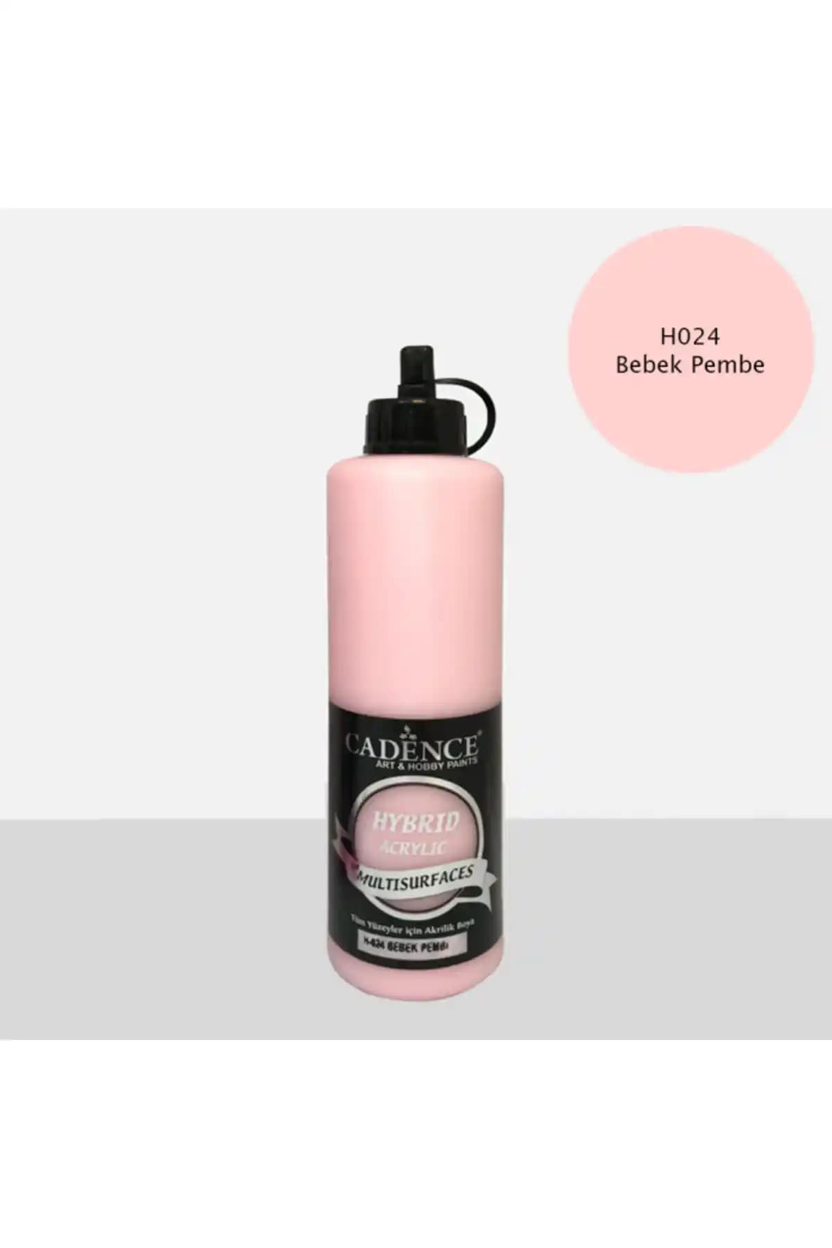 Cadence H-024 Bebek Pembe Çok Yüzeyli Akrilik Boya 500 ML Çevre Dostu ve Dayanıklı