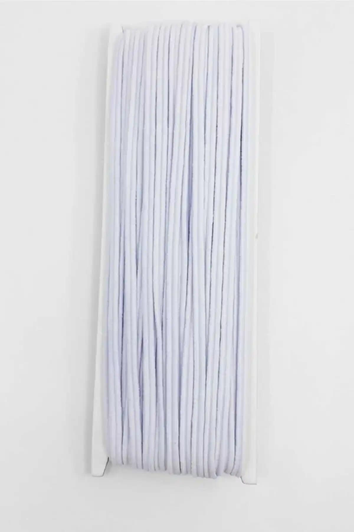 El İşi ve Günlük Kullanım İçin Beyaz Elastik Lastik Bebe Lastiği 10 Metre