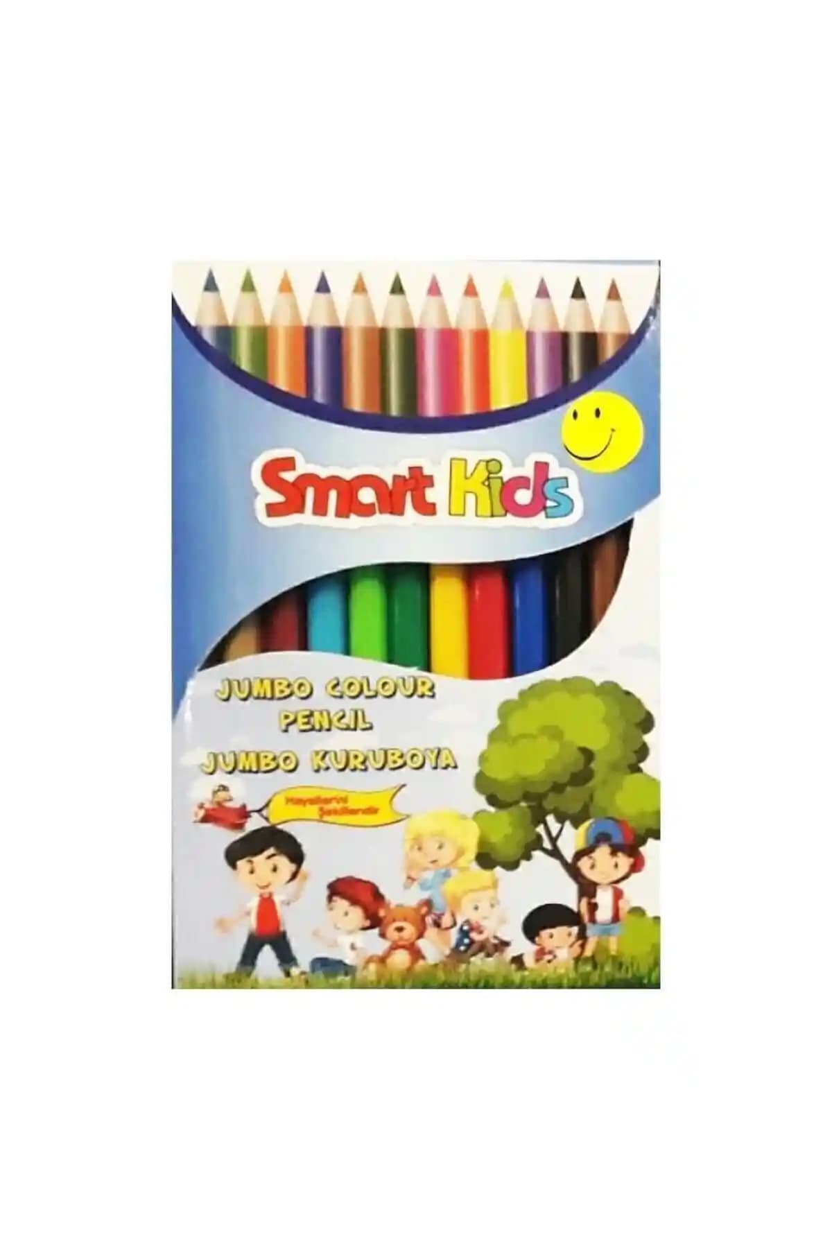 Eshel Smart Kids Jumbo Kuruboya Kalem Seti Çocuklar İçin Renkli ve Dayanıklı Boya Malzemeleri