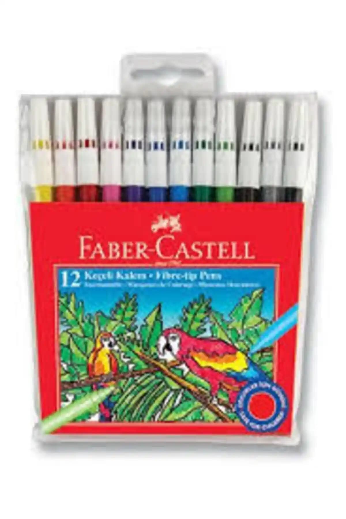 Faber Castell Keçeli Kalem 12 Renk Seti Güvenilir ve Dayanıklı Çocuk ve Sanat Malzemesi
