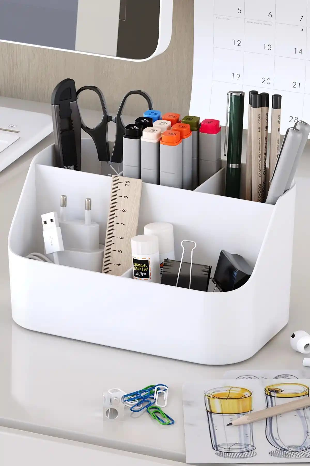 Genel Markalar Papatya Masaüstü Kalem Düzenleyici: Çok Amaçlı ve Estetik Masaüstü Çözüm