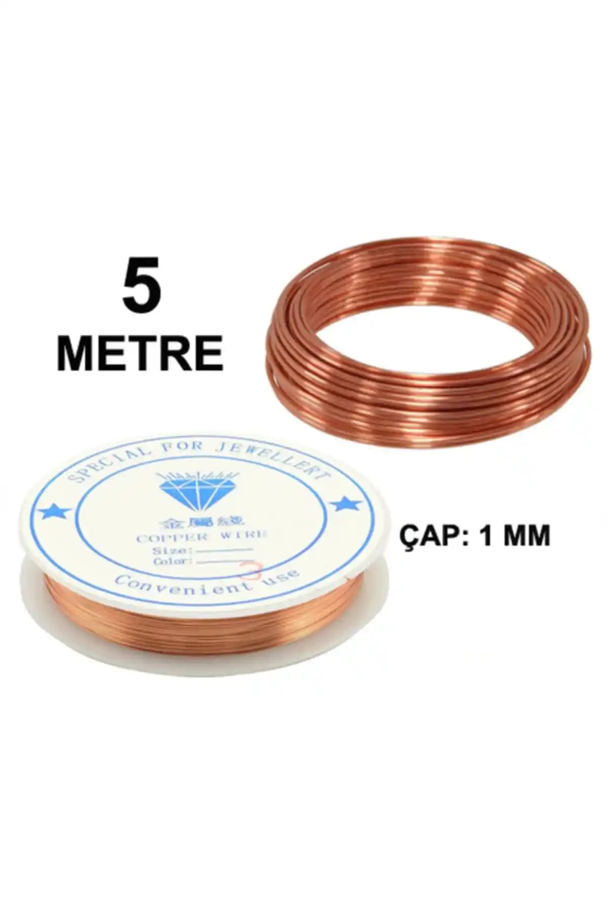 Hobialem 5 Metre Bakır Rengi Tel: Çok Yönlü Hobi ve Tasarım Malzemesi