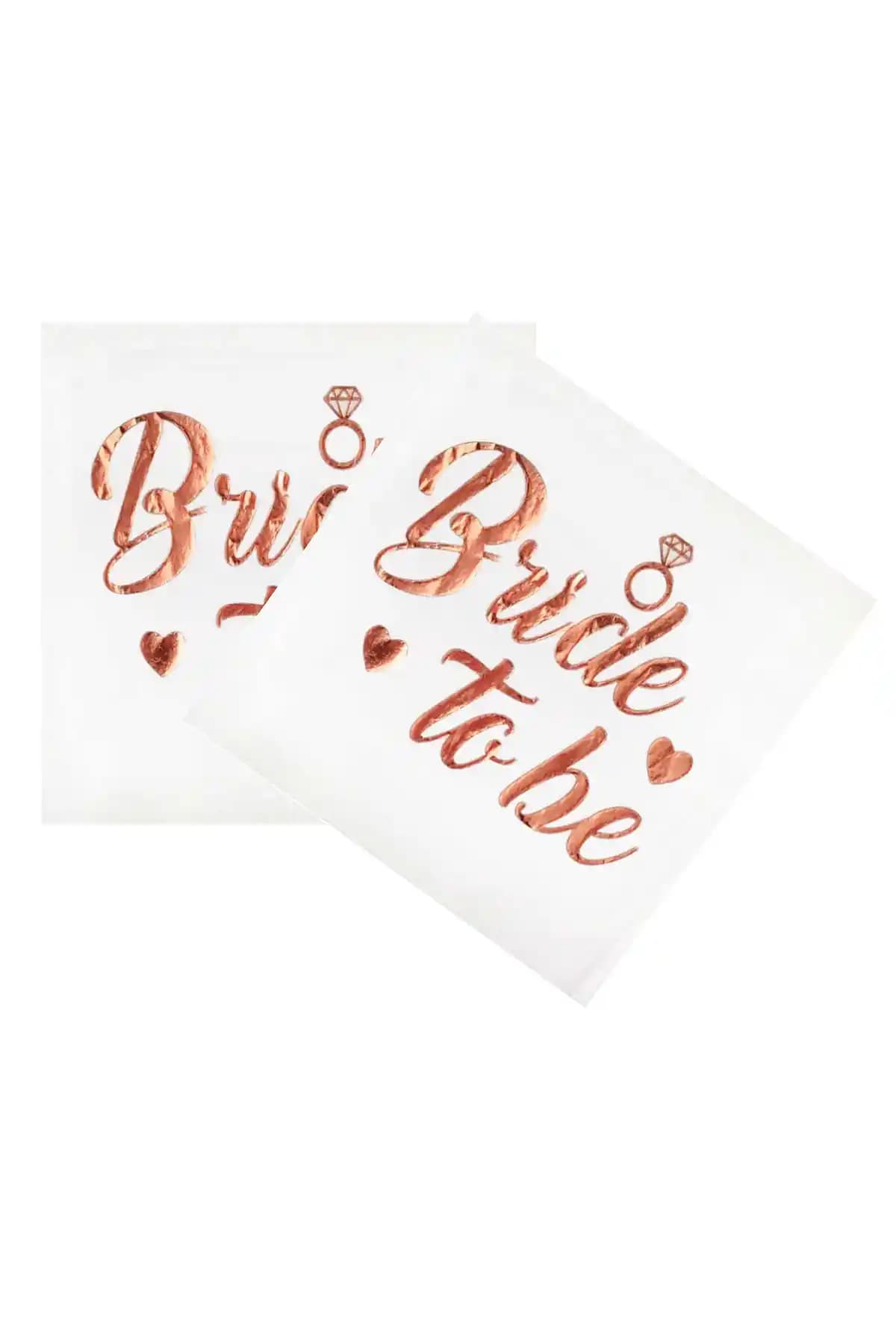 Huzur Party Store Bride To Be Rose Gold Yaldızlı Peçete Zarif Dekorasyon