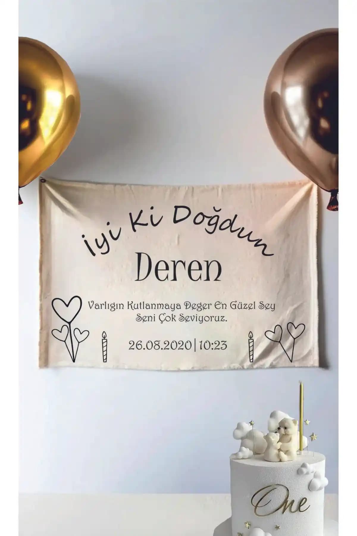 Kişiselleştirilebilir 70x100 cm Doğum Günü Afişi: Modern ve Dayanıklı Dekorasyon Seçeneği