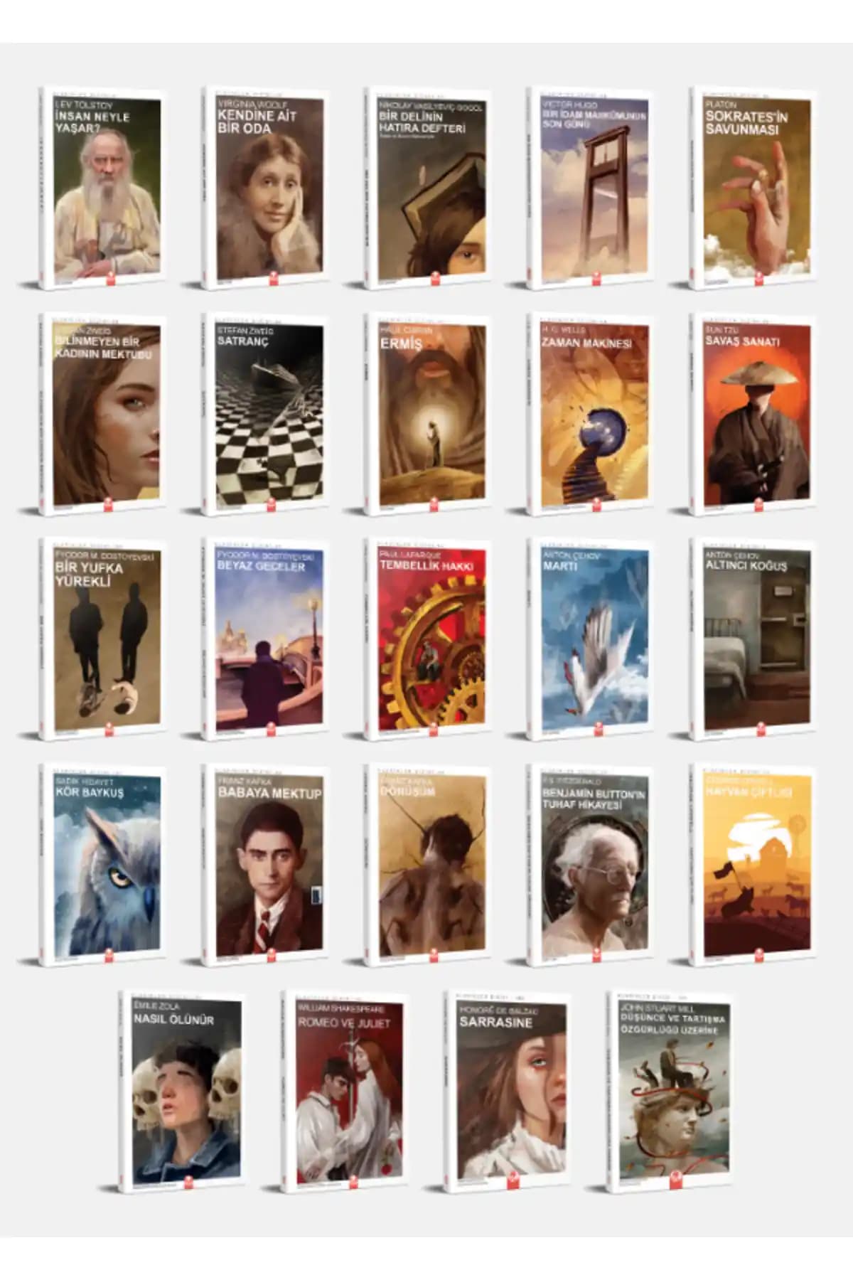 Kızıl Panda Yayınevi En Çok Okunan Dünya Klasikleri Seti 24 Kitaplık Koleksiyon