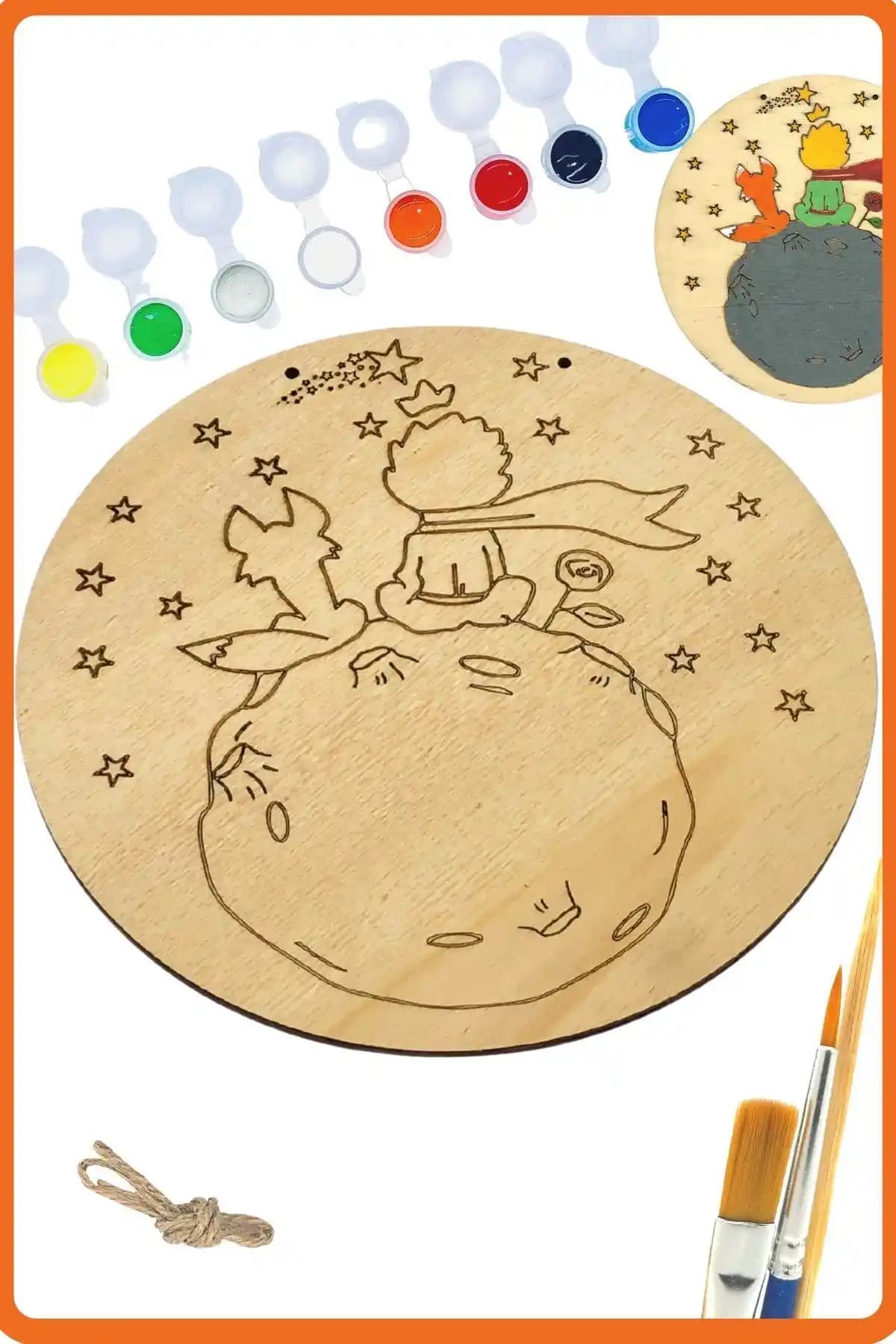 Küçük Prens Temalı Ahşap Boyama Seti Sanat Hobi Kiti Yaratıcılığı Destekler