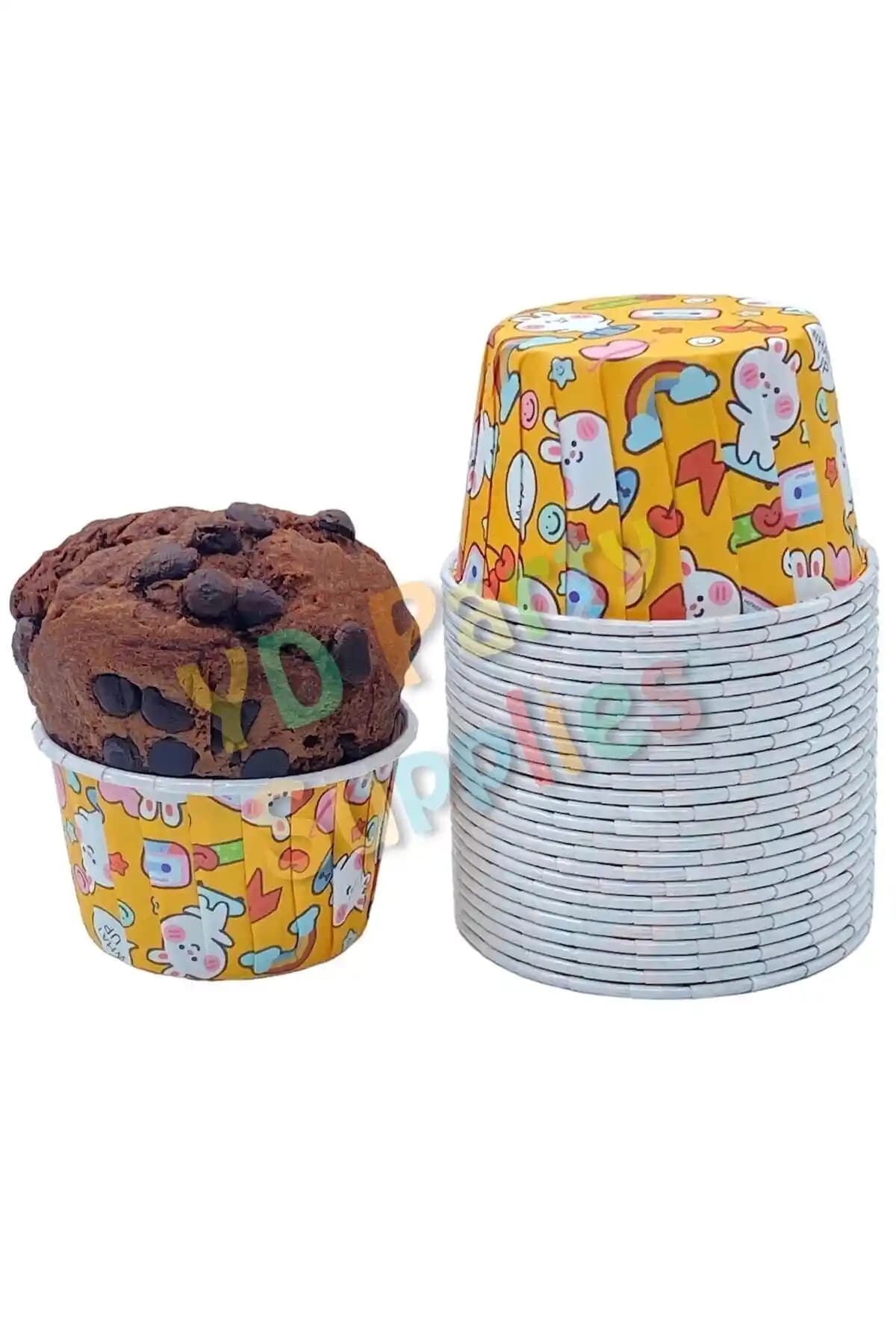 L'Opaline Tavşan Desenli Muffin Kek Kalıbı: Estetik ve Kullanışlı Tek Kullanımlık Kalıp