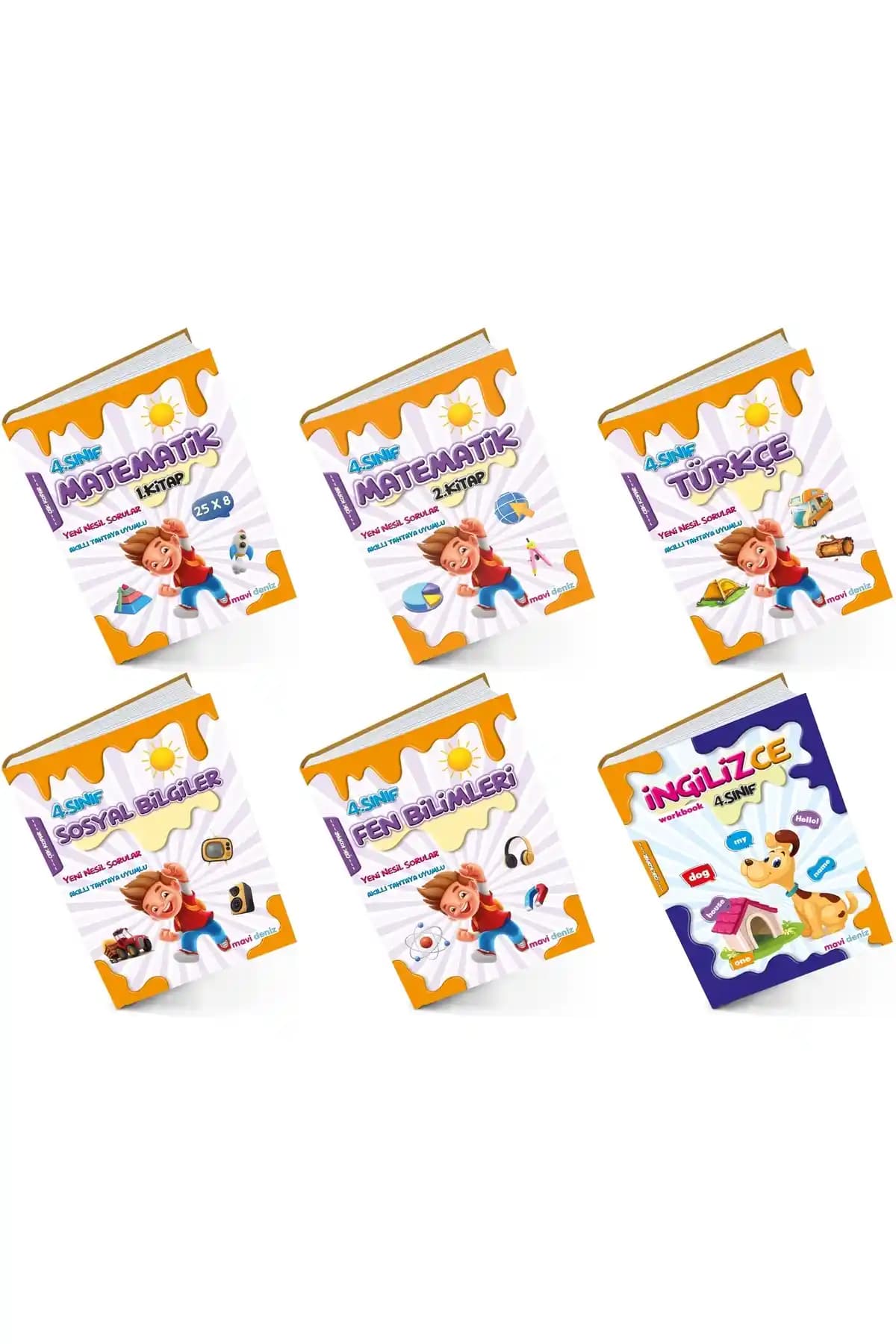 Mavi Deniz Yayınları 2024 4. Sınıf Eğitim Seti Kapsamlı Öğrenme Materyali