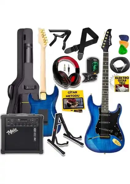 Midex GLC-40BL-AMP ve RPH-30BK-25AMP Elektro Gitar Setleri Karşılaştırması