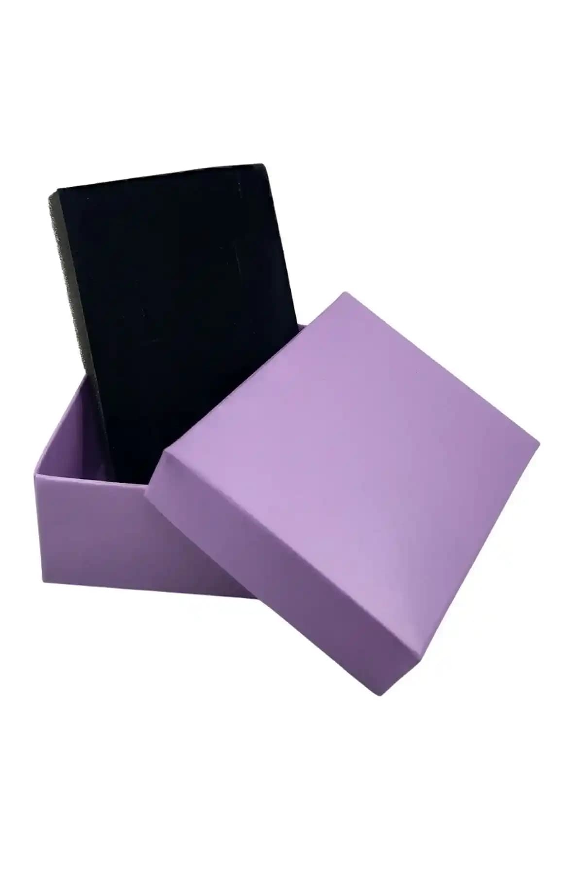ÖZER KUTU Lila Karton Takı ve Mini Set Kutusu Güvenli Saklama ve Şık Sunum İçin