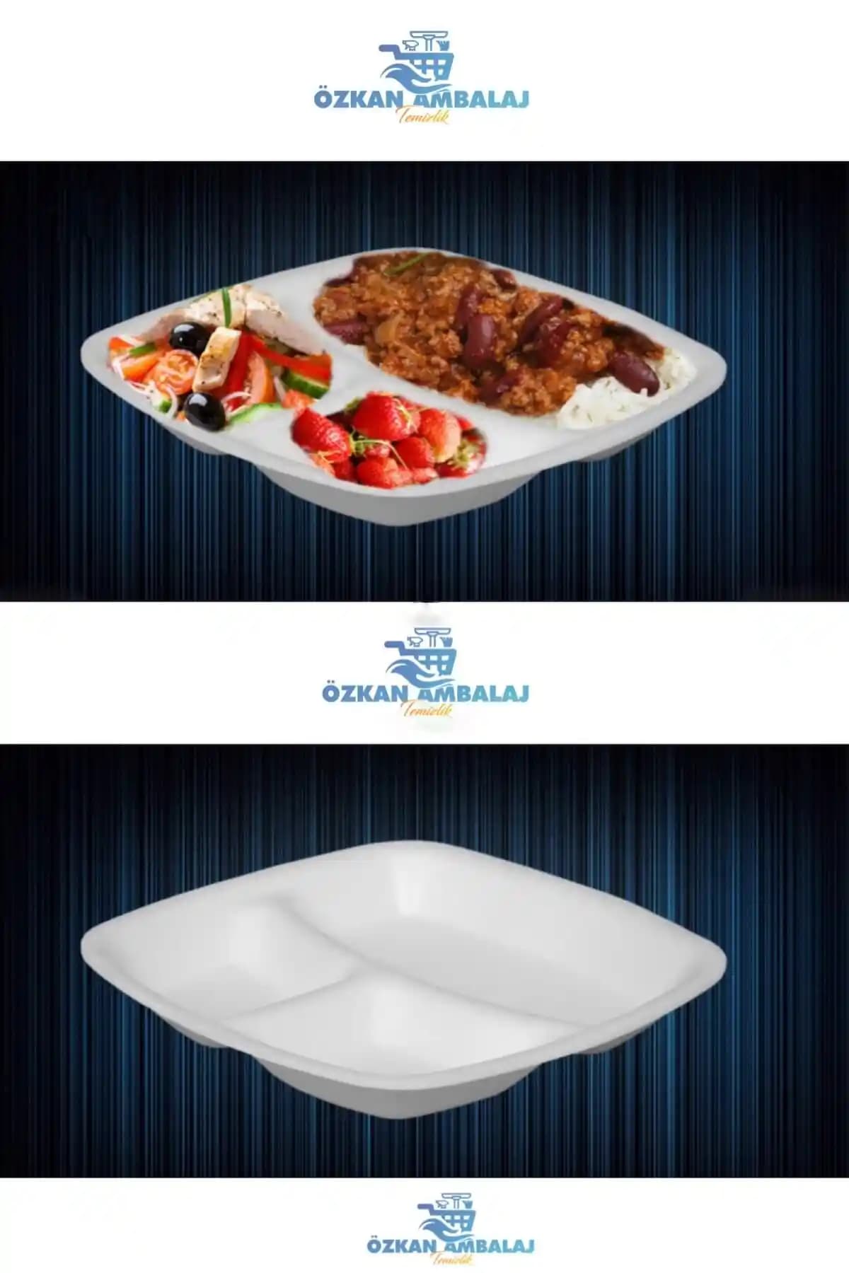 Özkan Ambalaj 3 Bölmeli Köpük Tabaklar Çok Amaçlı ve Pratik Kullanım İmkanı Sunar