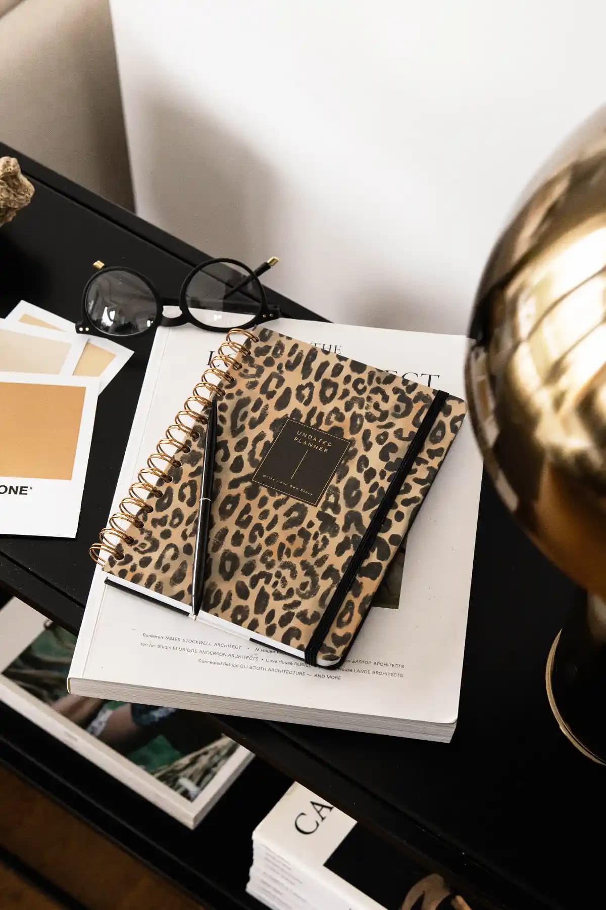 PAPERORA A5 Spiralli Planlayıcı Ajanda Leopar Desenli Şık ve Fonksiyonel Tasarım