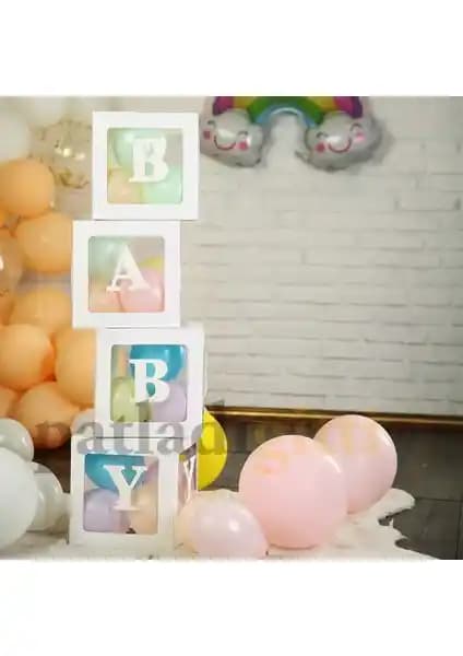 Patla Gitti 33 Parça Baby Yazılı Şeffaf Beyaz Kutu ve Balon Seti Detaylı İnceleme