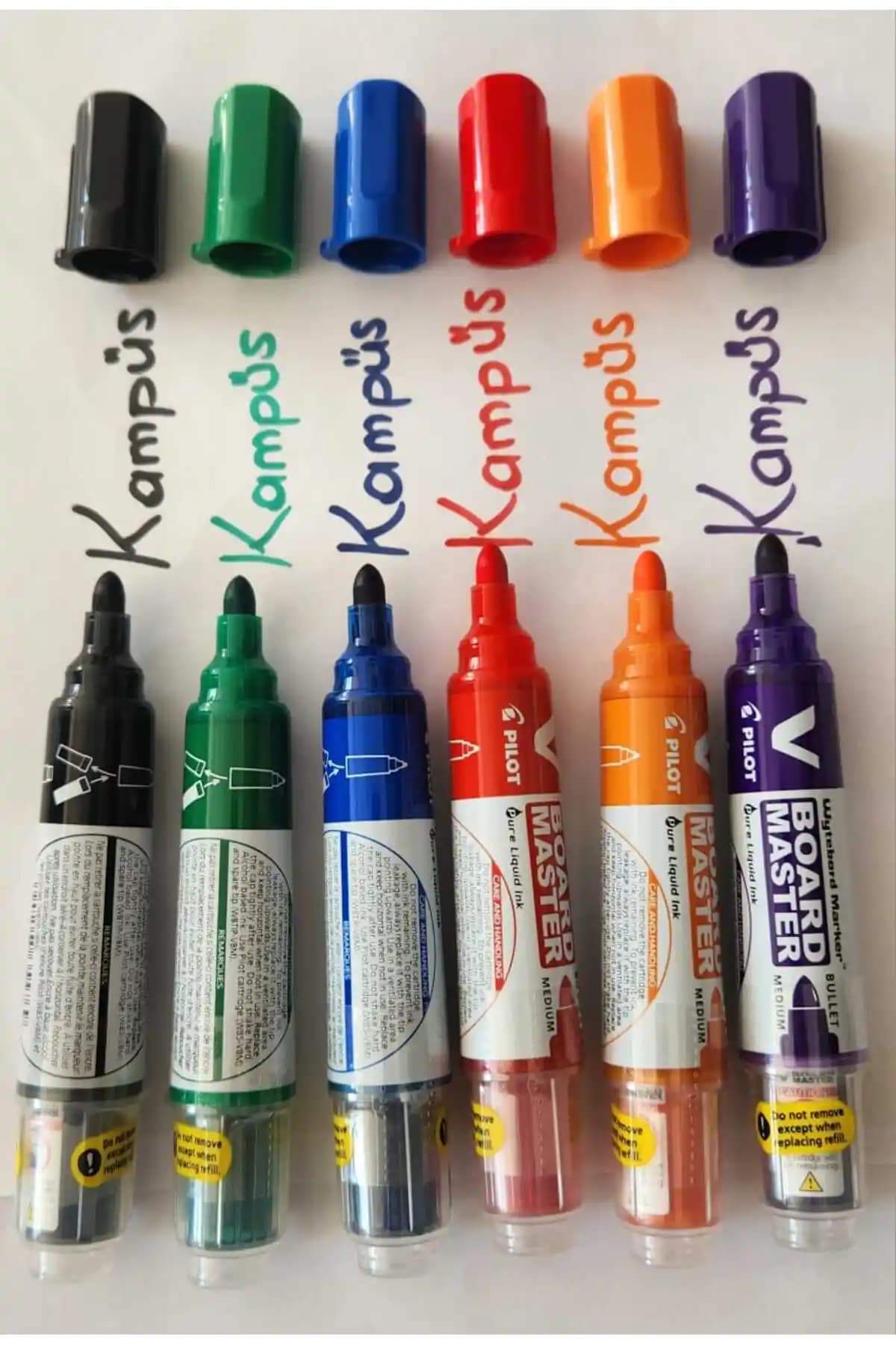 Pilot V Board Master Beyaz Tahta Kalemi Seti Yüksek Kalite Canlı Renkler Uzun Ömürlü