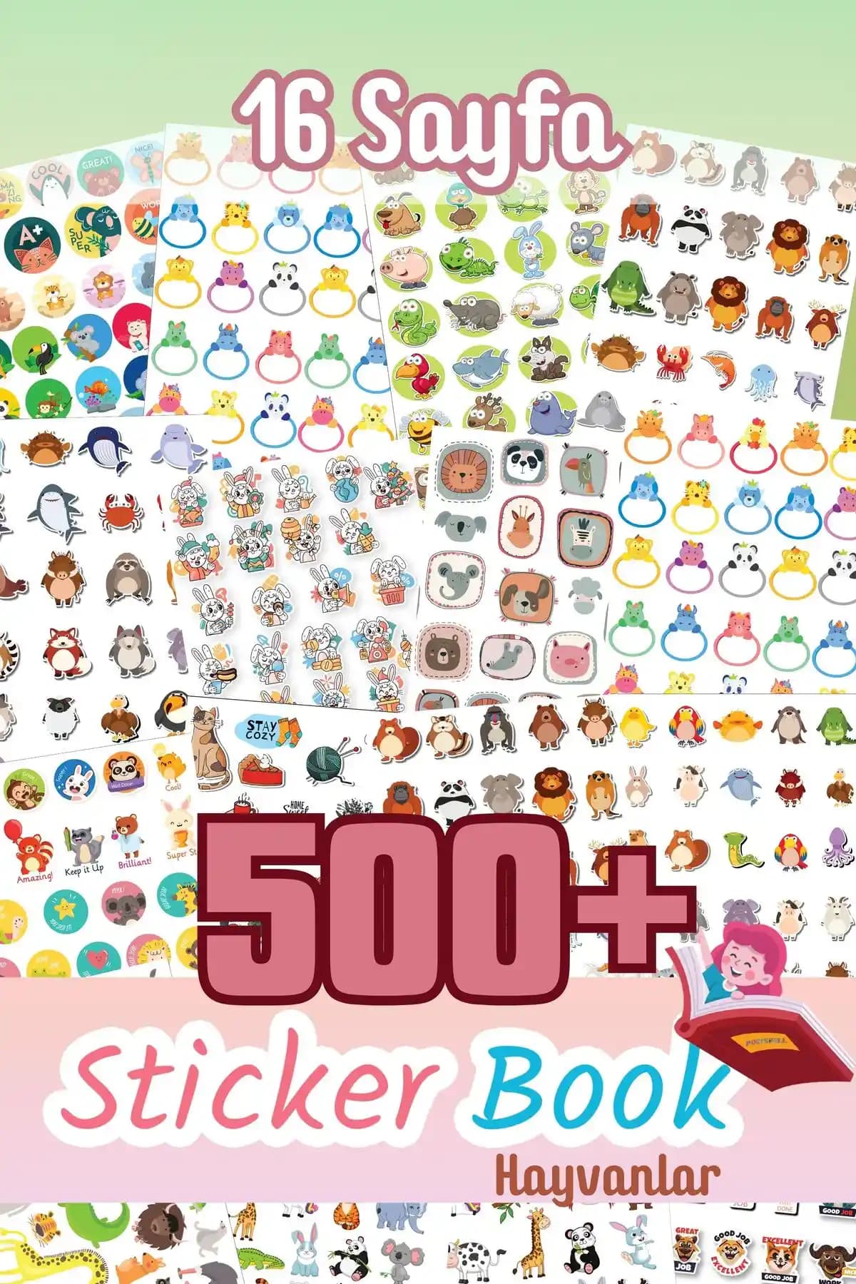 Postifull Renkli ve Çok Yönlü Dekorasyon İçin 500 Parçalık Etiket Seti