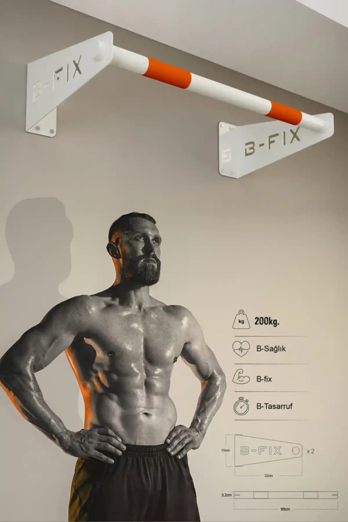 Reklamwar B-fıx Barfiks Demiri: Dayanıklı ve Estetik Spor Ekipmanı