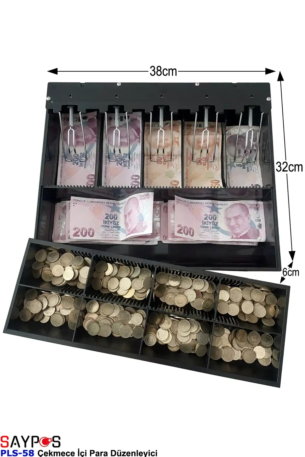 SAYPOS Gizli Evrak Hazneli Para Çekmecesi Ofis ve Kasa Düzeni İçin Uygun Çözüm