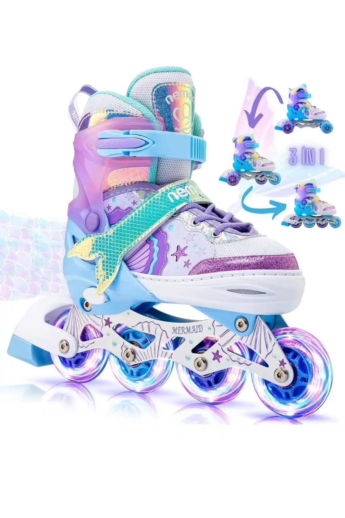 Sportaj Deniz Kızı Işıklı Paten: Çocuklar İçin Güvenli ve Eğlenceli Kayma Deneyimi