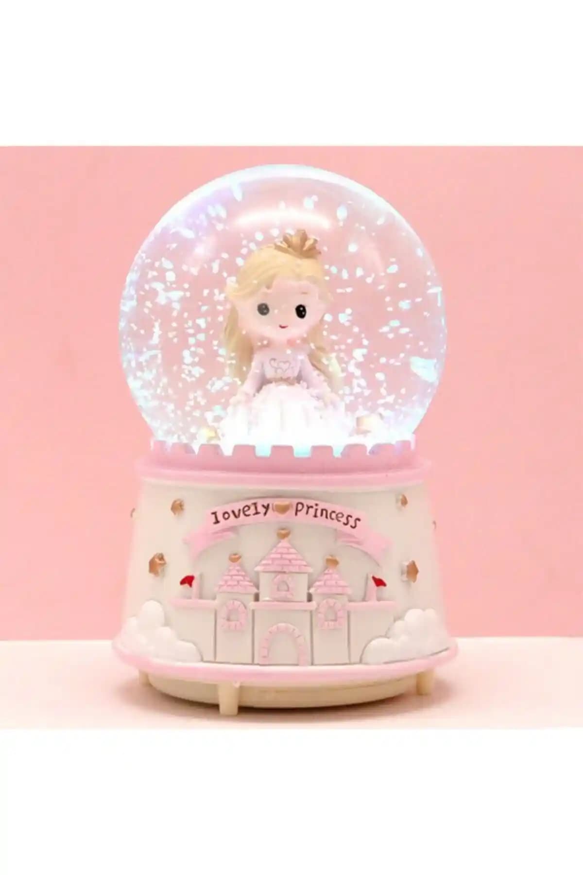 Tatlı Prenses Orta Boy Işıklı Müzikli Kar Küresi Dekoratif ve Hediye Seçenekleri