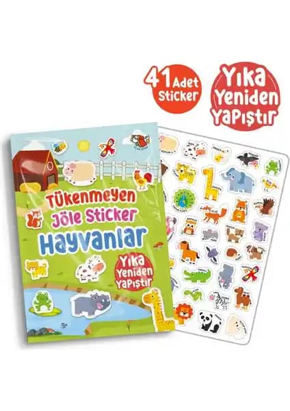 Uçan Kitap Tükenmeyen Jöle Sticker Hayvanlar: Eğlenceli ve Öğretici Çocuk Oyun Seti