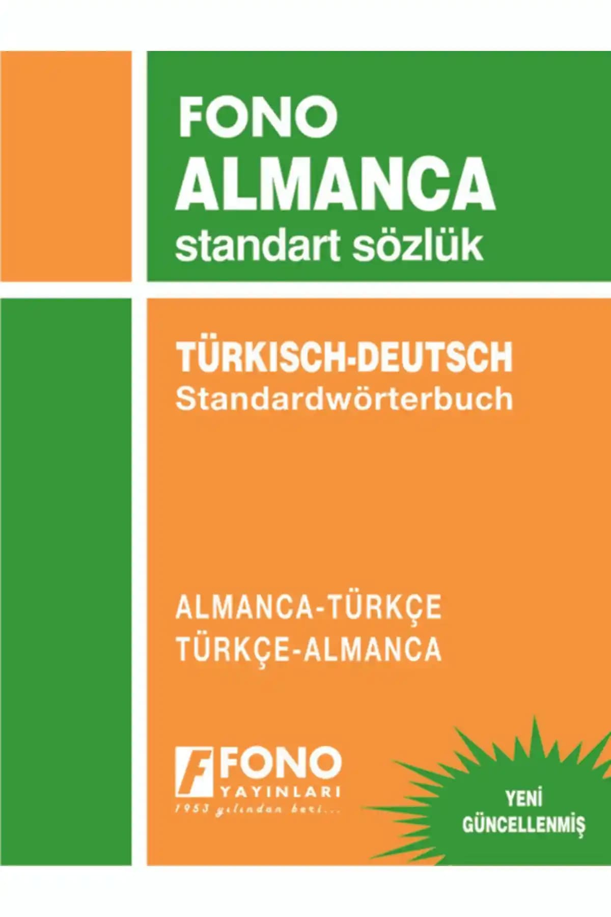 Almanca Standart Sözlük Fono Yayınları Güvenilir Dil Öğrenim Kaynağı