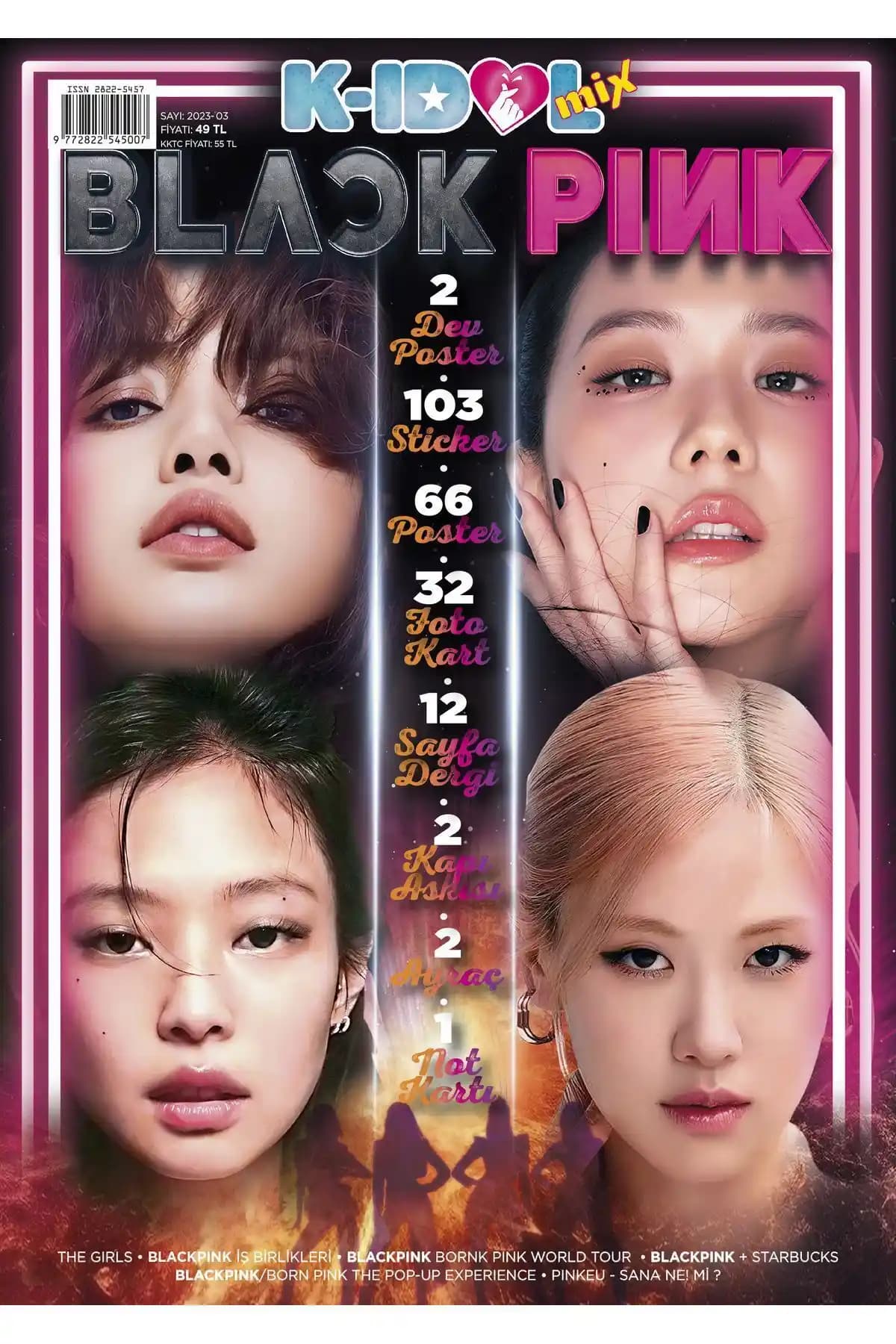 Blackpink KIDOL KIDOL MIX 2023 Koleksiyon Seti Posterler Stickerlar ve Aksesuarlar