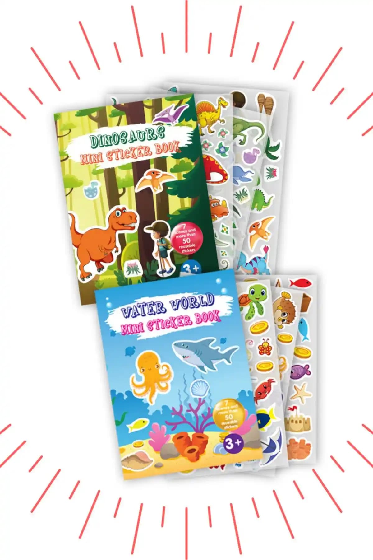 Bonkido Mini Sticker Book Seti Çocukların Hayal Gücünü Geliştiren Eğlenceli Aktivite Kitabı