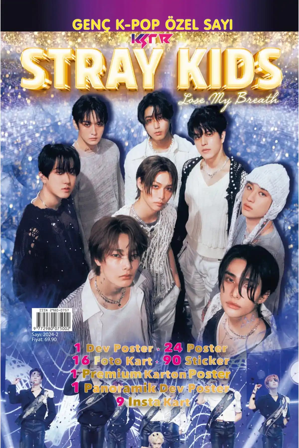 KSTAR Stray Kids Dergisi 2024 Türkçe Basım Müzik ve Koleksiyon İçin Özel İçerik