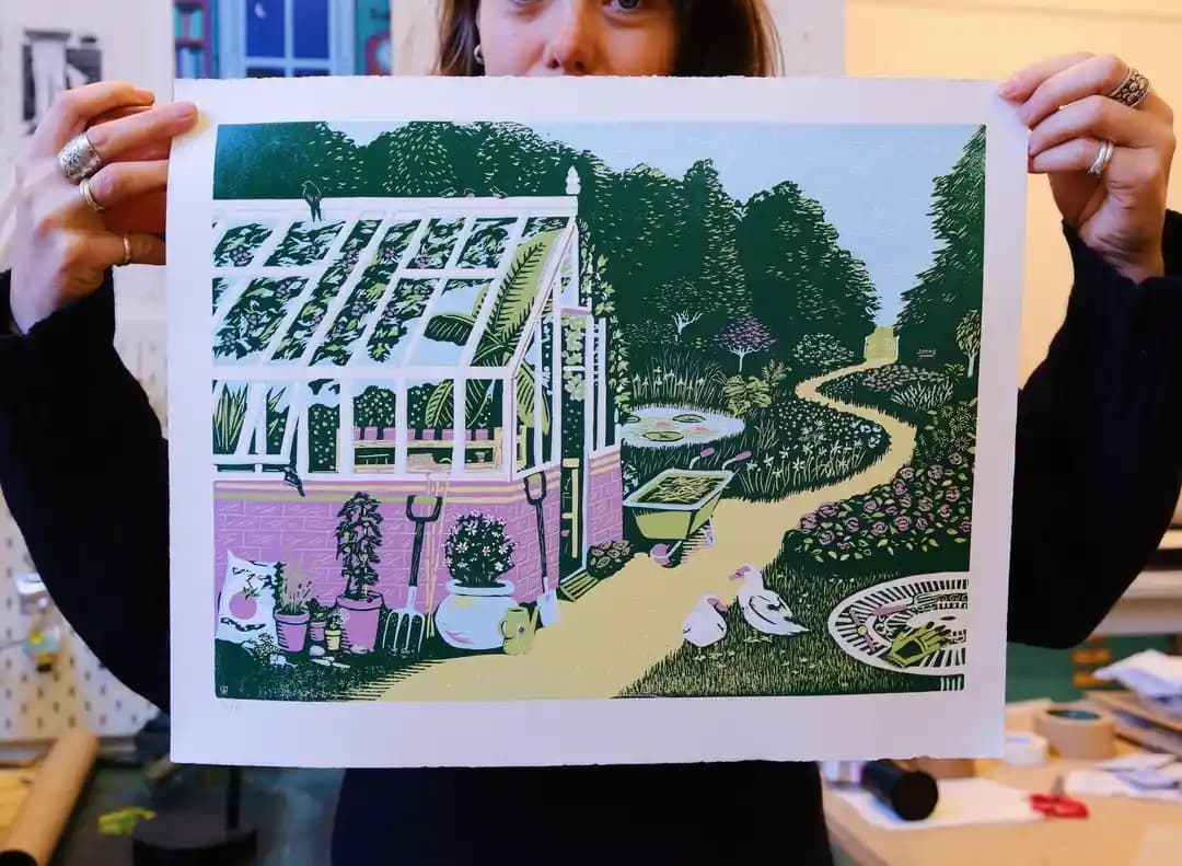 Bahçıvanların Linocut Sanatı: Beş Katmanlı Renkli Baskı Tekniklerinin İncelikleri