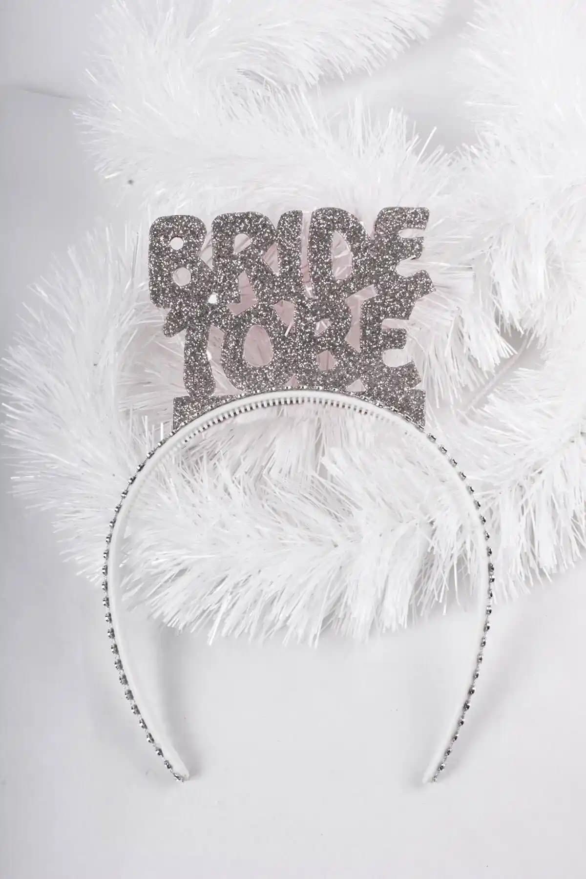 Huzur Party Store Bride To Be Temalı Simli Eva Taç ile Şıklık ve Eğlenceyi Yakalayın