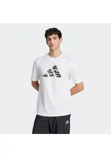 Adidas M C Camo Logo Erkek Tişörtü Modern ve Konforlu Spor Giyim Tercihi