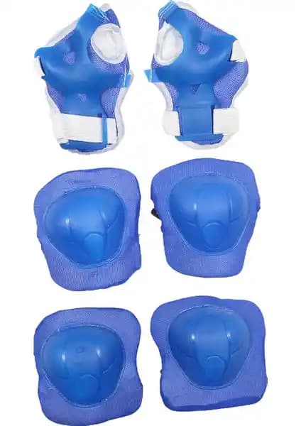 Çocuklar İçin Güvenli Spor Deneyimi Sağlayan Mavi Koruyucu Donanım Seti