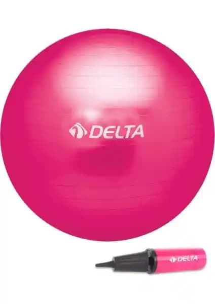 Delta 65 cm Fuşya Deluxe Pilates Topu ve Çift Yönlü Pompa Seti Sağlıklı Egzersizler İçin Uygun