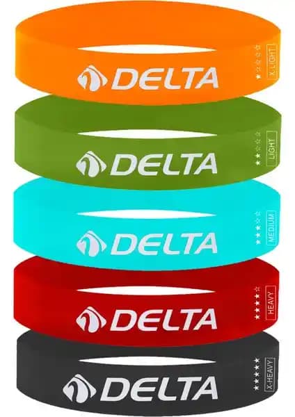 Delta Latex 5 Farklı Direnç Seviyeleriyle Çok Yönlü Fitness ve Pilates Bandı