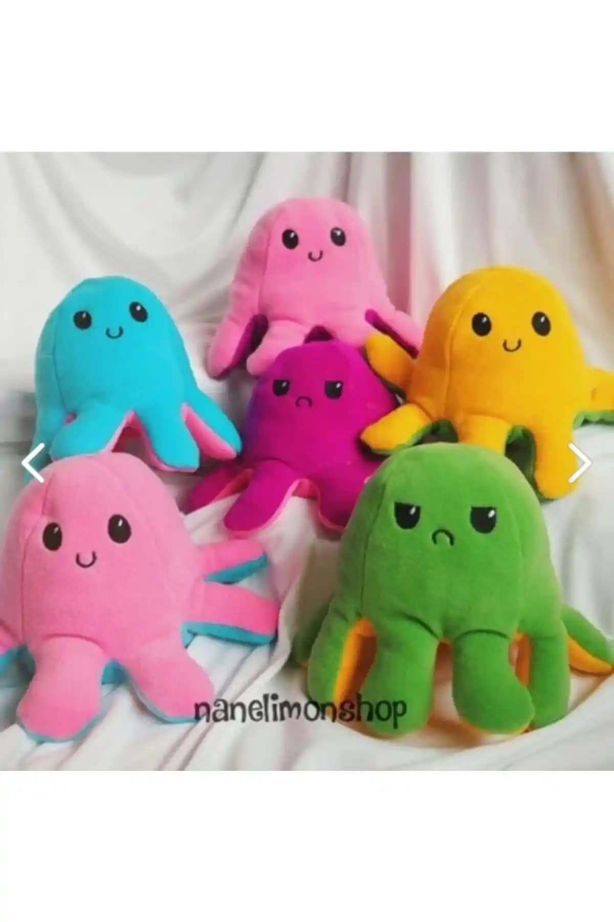 Renkli ve Eğlenceli Mod Değiştiren Ahtapot Yastık Çocuklar ve Gençler İçin Dekoratif Seçenek