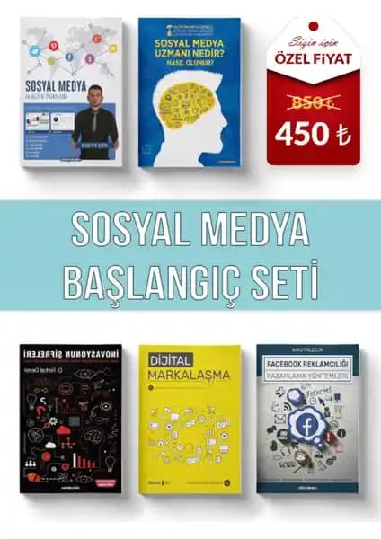 Dikeyeksen Sosyal Medya Başlangıç Eğitim Seti Dijital Pazarlama ve Marka Yönetimi İçin Güncel Kaynak