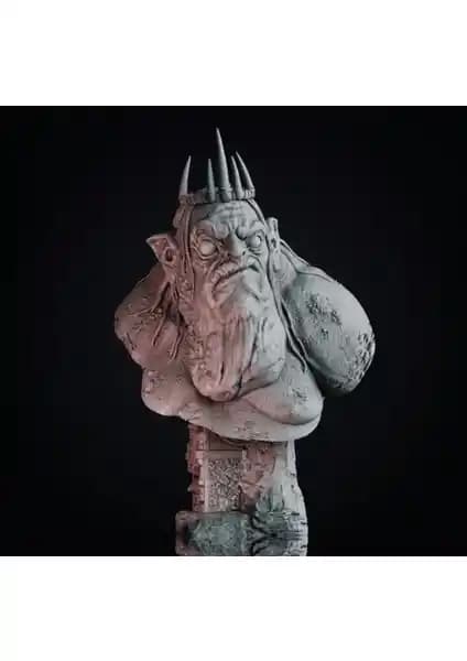Hanart King Goblin Kral Goblin Büst Yüzüklerin Efendisi Temalı Koleksiyon Parçası 15cm