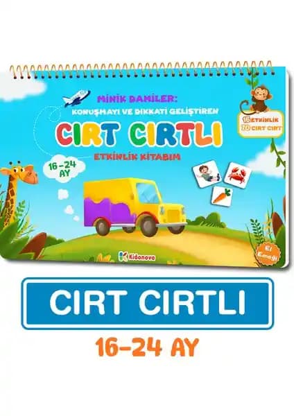 Kidonova Minik Dahiler: Çocukların Konuşma ve Dikkat Gelişimini Destekleyen Etkinlik Kitabı