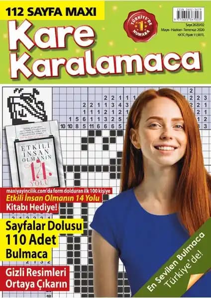 Maxi Kare Karalamaca 2020/02 Beyin Jimnastiği Oyunuyla Zihinsel Gelişiminizi Destekleyin