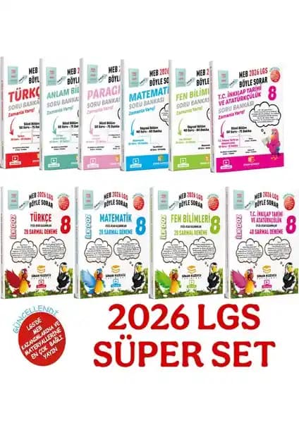 Sinan Kuzucu Yayınları 2026 LGS Süper Set: Güncel ve Kapsamlı Eğitim Kaynağı