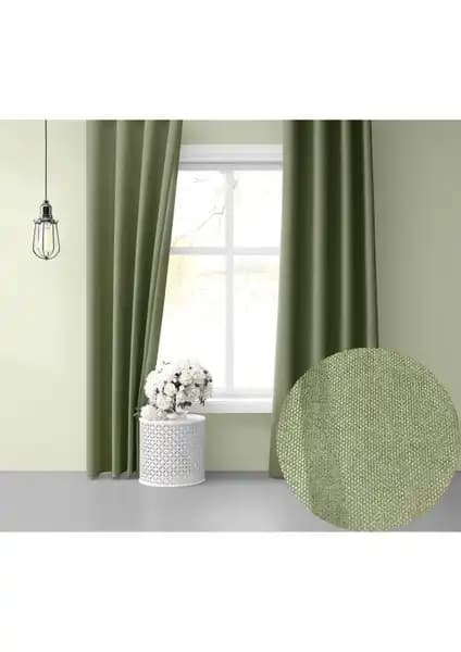 Perle Home Daily Series Ada Çayı Rengi ve Zeytin Yaprağı Ada Fon Perdeleri Karşılaştırması 1