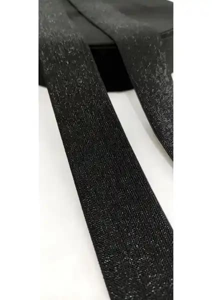 Altay Aksesuar 4 cm Genişliğinde Siyah Simli Lastik Şerit Dekoratif ve Kullanışlı