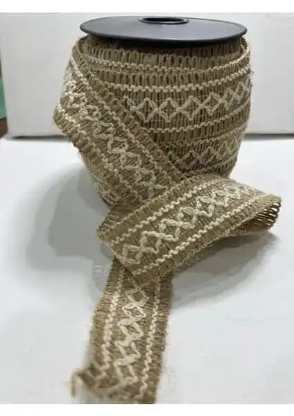 Altay Aksesuar Geniş Hasır Örme Şerit Doğal ve Çok Yönlü Dekorasyon Malzemesi