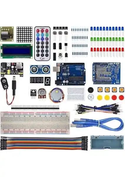 Arduino Uno R3 Başlangıç Seti: Geniş İçerik ve Çok Yönlü Elektronik Projeleri