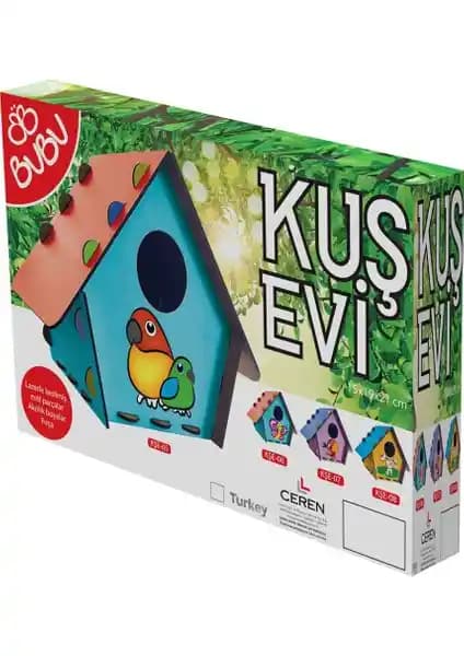 Bubu Kuş Evi Ahşap Boyama Seti: Doğa Sevgisi ve Yaratıcılığı Destekleyen Eğlenceli Aktivite
