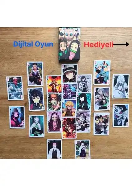 Demon Slayer Temalı Anime İskambil ve Poker Kartı Destesi Yüksek Kalite ve Dayanıklılık İle